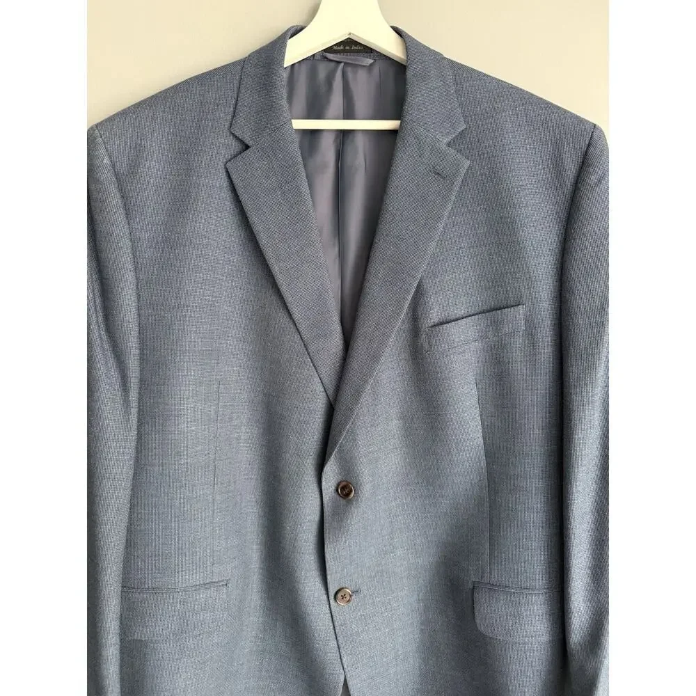 Lauren Ralph Lauren Blazer 48R Silk Wool Blue Sport Coat Classic